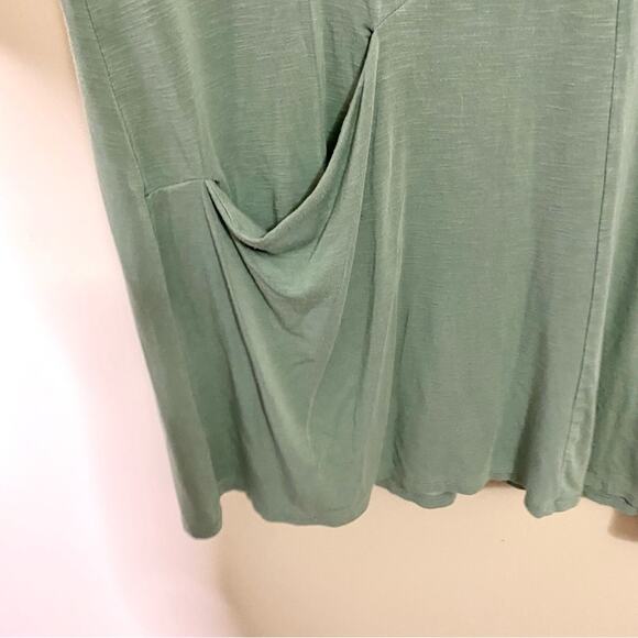 LOGO Lori Goldstein Pastel Green Oversized Tank With Pockets Women’s Size Large - Picture 3 of 7